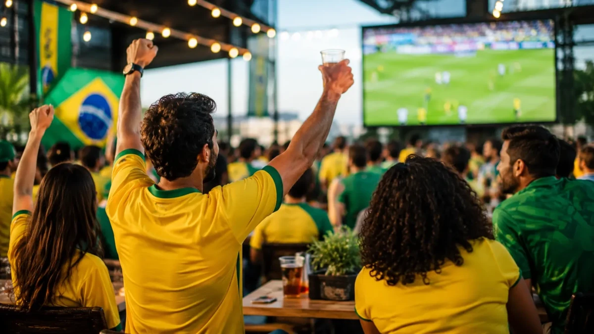 Prefeitura de Tibau promove transmissão de jogo da Copa em telão na Praia da Pedra do Chapéu
